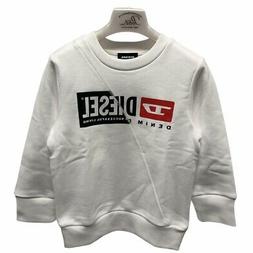 FELPA BIANCO DIESEL NEONATO MANICA LUNGA MAGLIA INVERNALE