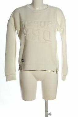 SUPERDRY Felpa bianco stile casual Donna Taglia IT 42 Tuta d