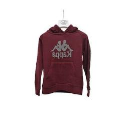 Felpa Kappa Bordeaux Bambino Manica Lunga con Cappuccio e Ba