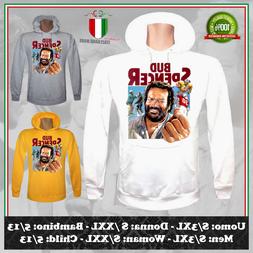 FELPA BUD SPENCER FISTS ISPIRATA FILM BULLDOZER BOMBER UOMO 