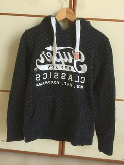 Superdry felpa c/cappuccio blu TG XL