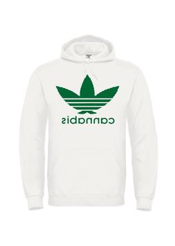 FELPA CANNABIS ADIDAS  IDEA REGALO   HAPPINESS  UNISEX LEGAL