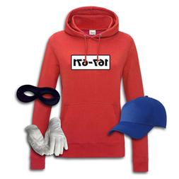 Felpa Cappuccio Costume Set Banda Bassotti Richiesta Carneva