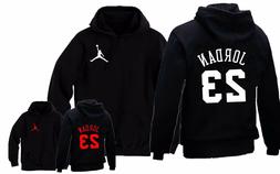 FELPA cappuccio JORDAN 23 nome numero schiena nera maglia ba