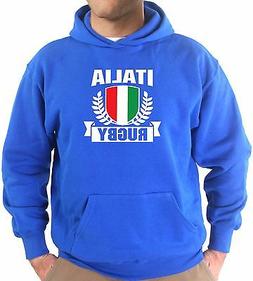 Felpa Cappuccio KJ1667 Stemma Italia Rugby Sei Nazioni Magli