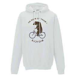 Felpa Cappuccio Orsetto In Bicicletta Ciclismo Bike Cycling 