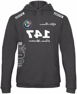 FELPA CAPPUCCIO UNISEX ALFA ROMEO 147 CUORE SPORTIVO AUTO RA