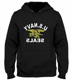 Felpa Cappuccio Uomo Nera OLDENG00705 us navy seals