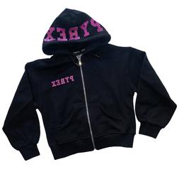 Felpa cappuccio zip ragazza Pyrex bambina nera XL 14 anni cm