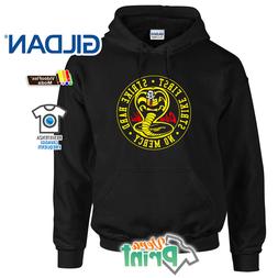 Felpa Cobra Karate Kai Logo Training Cappuccio Gildan Serie 