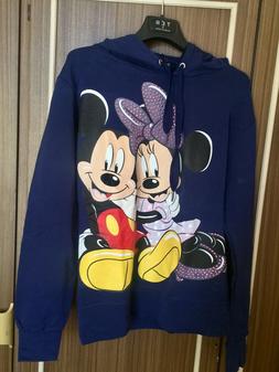 Felpa Disney colore blu Topolino e Minnie