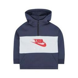 Felpa con Cappuccio Bambino Nike 342S-U2Y Blu marino Grigio