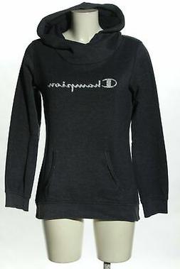 CHAMPION Felpa con cappuccio blu caratteri stampati stile ca