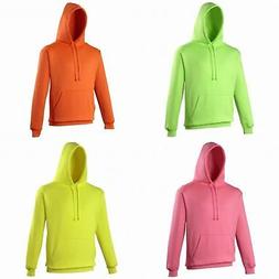 Awdis - Felpa con Cappuccio Colori Fluo - Uomo 