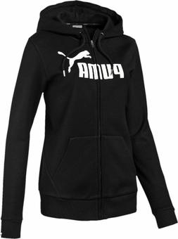 Felpa con cappuccio da donna Puma 838414 01 nero bianco tasc