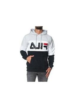 FELPA CON CAPPUCCIO FILA DA UOMO NIGHT BLOCKED HOODY LIGHT G