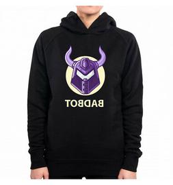 FELPA CON CAPPUCCIO DONNA BADBOT ROBOT ANIME CARTOON GEEK BK