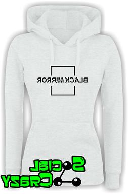 felpa con cappuccio donna black mirror modello