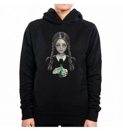 FELPA CON CAPPUCCIO DONNA DEATH BORES ME FAMIGLIA ADDAMS FAM