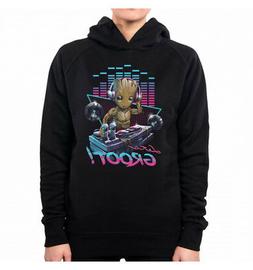 FELPA CON CAPPUCCIO DONNA LET'S GROOT COMICS DJ MOVIES GUARD