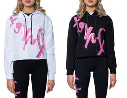 Felpa con cappuccio Donna PYREX stampa logo centrale corta 4
