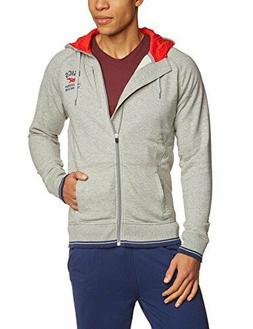 ASICS, Felpa con Cappuccio e Cerniera Uomo, Grigio ,
