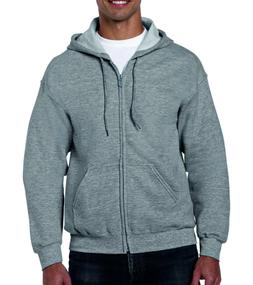 Felpa con Cappuccio e Zip Inverno GILDAN Grigio tg. 3XL