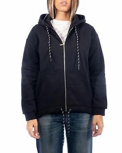 Felpa con cappuccio Ga&euml;lle hoodie con zip colore nero donna