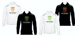 Felpa con cappuccio kawasaki monster energy personalizzata u