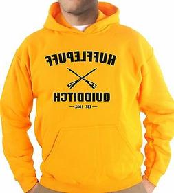 Felpa Con Cappuccio KJ1702 Hufflepuff Quidditch Est.1092 Har