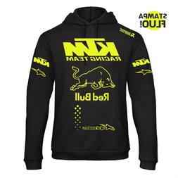 FELPA con Cappuccio KTM Racing Stampa Giallo Fluo Enduro Mot