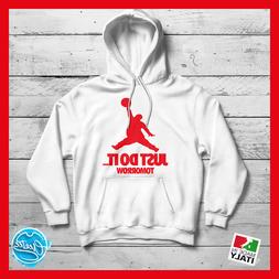 Felpa con cappuccio Parodia JUST DO IT divertente Jordan Uom