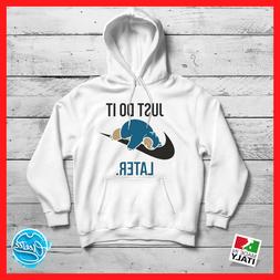 Felpa con cappuccio Parodia  JUST DO IT divertente Swoosh Ti
