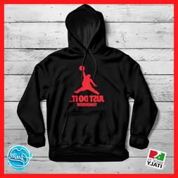 Felpa con cappuccio Parodia JUST DO IT divertente Jordan Uom