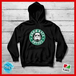 Felpa con cappuccio Parodia Starwars divertente film Nera uo