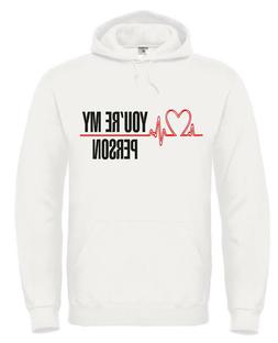 FELPA CON CAPPUCCIO UNISEX You are my person, sei la mia per
