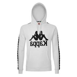 KAPPA FELPA CON CAPPUCCIO UOMO 222 BANDA HURTADO BIANCO LOGO