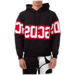 GCDS felpa con cappuccio uomo band logo CC94M021013-02 nero 