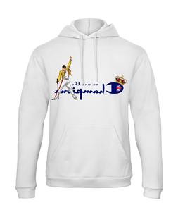 FELPA con cappuccio uomo BIANCO CHAMPIONS QUEEN FREDDIE MERC