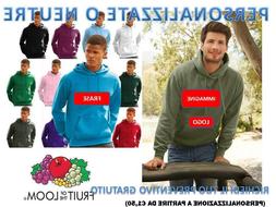 Felpa Con Cappuccio UOMO Felpata Fruit of The Loom Maglia tu