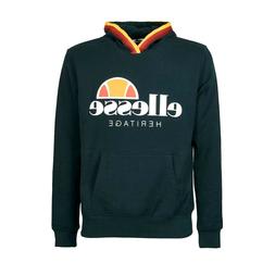 FELPA CON CAPPUCCIO ELLESSE UOMO HOODIE RAINBOW TAPE VERDE S