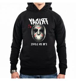 FELPA CON CAPPUCCIO UOMO JASON LOVE HORROR MOVIES HALLOWEEN 