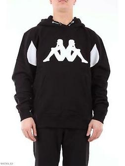 Kappa kontroll felpa con cappuccio uomo nero men's black hoo
