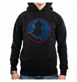 FELPA CON CAPPUCCIO UOMO NOIR PANTHER BLACK VT0091A PACDESIG