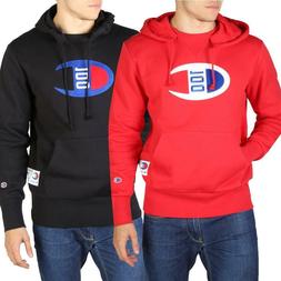 Felpa con Cappuccio Uomo CHAMPION Pullover Sportivo Tinta Un