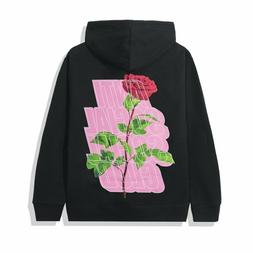 FELPA CON CAPPUCCIO UOMO RAGAZZO BLACK ROSE NERO
