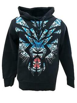 FELPA CON  CAPUCCIO MARCELO BURLON BAMBINO NERO FANTASIA MB2