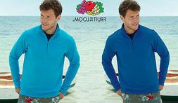 FELPA con mezza zip GIACCA LEGGERA FRUIT OF THE LOOM UOMO Co