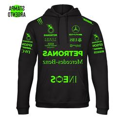FELPA con stampa Verde Fluo Scuderia MERCEDES team, Formula 