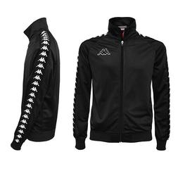 KAPPA FELPA CON ZIP 222 BANDA ANNISTON SLIM 301EFU0 NERO BAN